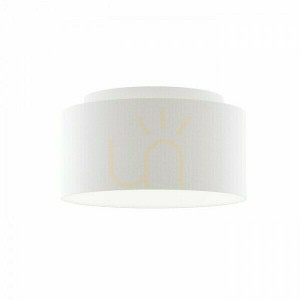 Lampskärm, dubbel 55/30 polycotton vit/vit PVC Max lampskärm. 23 W