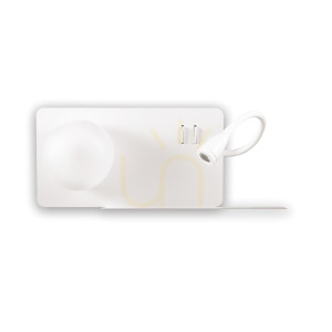 Vägglampa Ideallux BOOK-2 AP BIANCO vit 174822