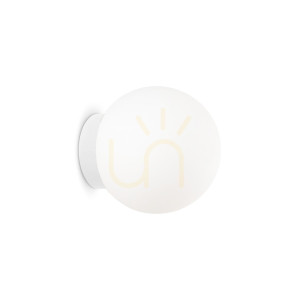 Vägglampa Ideallux MAPA Bianco AP1 D15 vit glas metall 059808
