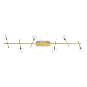 Plafond Ideallux Maracas PL6 mässing 200361