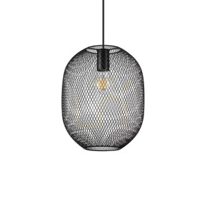 Taklampa Ideallux NET SP1 D24 328119 svart/guld Ø24,5 cm