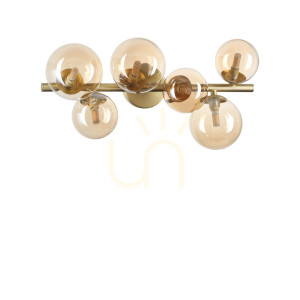 Plafond Ideallux PERLAGE PL6 Ambra bärnsten 49 cm 327822