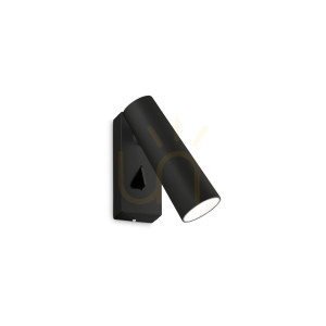 Vägglampa Ideallux PIPE AP svart LED 7W metall 281001