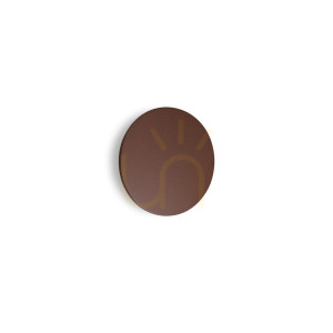 Utomhus vägglampa Ideallux Punto AP D24 Coffee brun LED 12W 328539