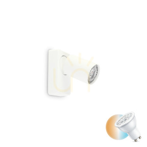 Vägglampa Ideallux Rudy AP1 Round vit GU10 229027