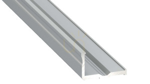 LED-profil LUMINES typ E silveranodiserad 1 m