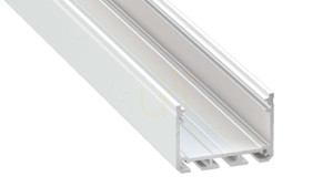 LED-profil LUMINES typ ILEDO vitlackerad 1 m