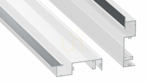 LED-profil LUMINES typ Flaro vitlackerad 2 m