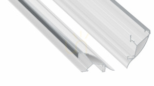 LED-profil LUMINES typ Conva vitlackerad 2 m