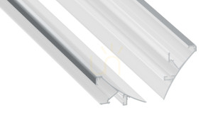 LED-profil LUMINES typ Logi vitlackerad 2 m