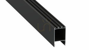 LED-profil LUMINES typ Claro svartlackerad 2 m