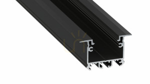 LUMINES profil typ inTALIA svart lackerad 1 m