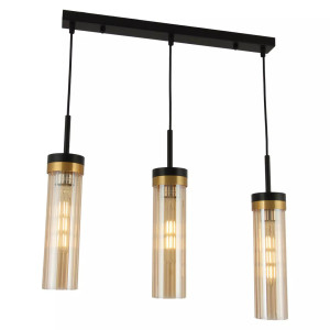 Malika taklampa 3xE27 svart PL0140-3