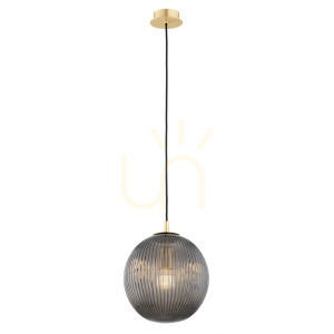 Pendant Light Argon PALOMA 8513 Smoke Glass Brass IP20