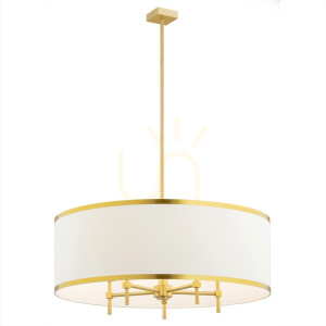 Ljuskrona ARGON Abbano 5xE14 vit mässing 70 cm 2127