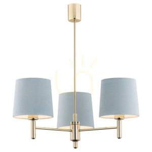 Pendellampa ARGON PONTE 1484 blå mässing 3xE27 IP20