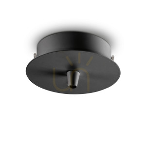 Takrosett Ideallux Rosone svart metall 10 cm 123295