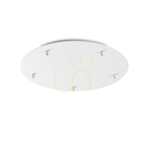 Takrosett Ideallux Rosone 285634 vit metall Ø46 cm