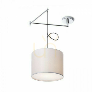Vägglampa Broadway Pendel med vridbar vit krom 230 V Led E27 15 W.