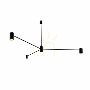 Pendellampa Antigo Dakata 3 svart 128,5 cm LED MR11 5648