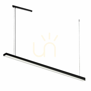 Pendellampa Antigo Hiate Line svart LED 180 cm 4000K 1858