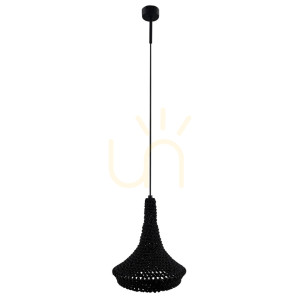 Pendellampa Antigo Mahaka svart 26 cm E27 stål/bomull 5172
