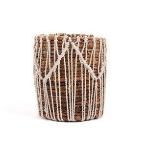 Rottingkorg BAZAR BIZAR Baskets naturvit banana leaf bomull S