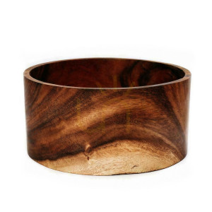 Skål BAZAR BIZAR Suar trä beige 25 cm Bowls