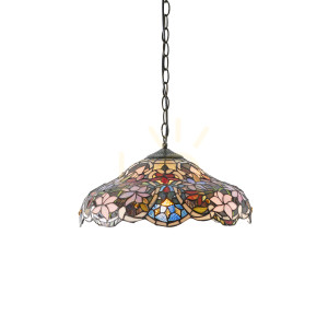 Sullivan Tiffany taklampa flerfärgad 64325 interiör.
