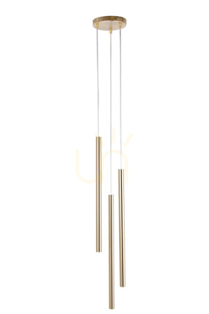 Pendellampa Sigma SOPEL LUX 3xG9 borstat guld 40958