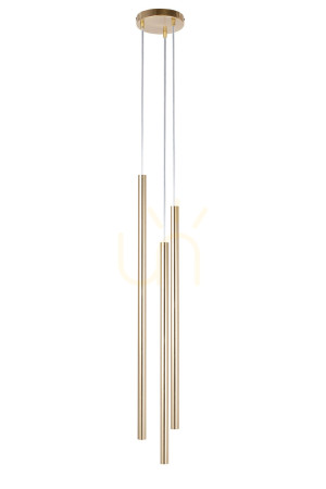Pendellampa Sigma SOPEL LUX 3xG9 borstat guld SKU 40964