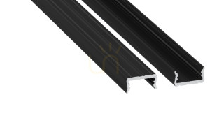 LUMINES LED-profil atom typ svartlackerad 2 m