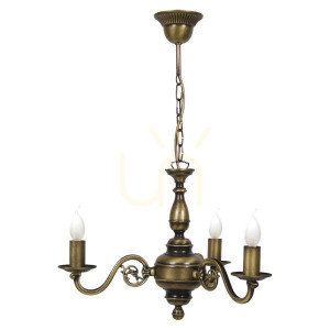 Elegant RETRO Ljuskrona 3 x E14 LED patina