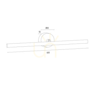 Vägglampa ARGON Miriam guld LED 1188 lm 3000K 600 mm 8599