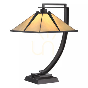 Pomeroy bordslampa - 1 ljuskälla - Western brown Elstead