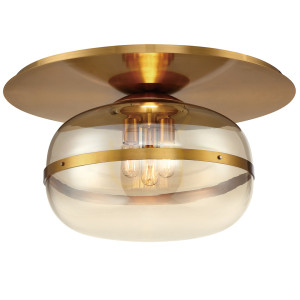 Stor NOTTINGHAM plafond - 3 ljuskällor - Antik mässing QUINTIESSE