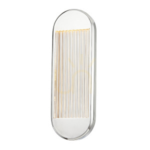 Medium LED-vägglampa PALAIS - Polerad nickel QUINTIESSE