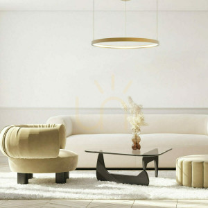 Zambelis Pendel LED-lampa Guld matt 28W 3000K Ø60 cm Aluminium