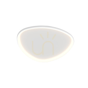 Plafond Zambelis LED 39W 3000K vit metall akryl 80 cm