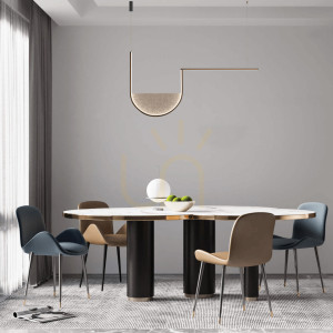 Pendelarmatur Zambelis LED 35W svart matt ljusgrått glas dimbar