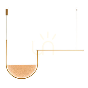 Zambelis LED pendellampa 35W guld champagneglas dimbar 3000K/4000K