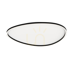 Plafond Zambelis LED svart 58W 3000K dimbar 78 cm