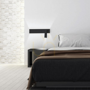 Vägglampa LED svart matt 3000K Zambelis