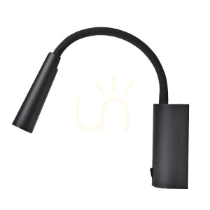 Vägglampa LED Zambelis Sandig Svart 3W 3000K Metall
