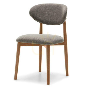 Set om 2 stoppade stolar MIA Dark Gray/Dark Walnut