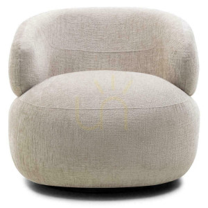 ORIEL Snurrfåtölj ljus beige