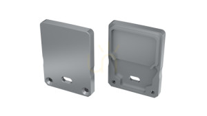 ALU LUMINES SILEDA+Lång silveranodiserad plugg med hål