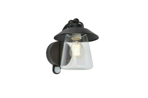 Vägglampa för utomhusbruk Lutec CATE svart aluminium 22 cm 5264207213