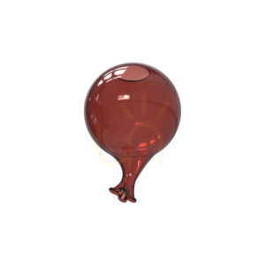 Glasdetalj Ideallux CLOWN röd glas Ø15 cm 352657