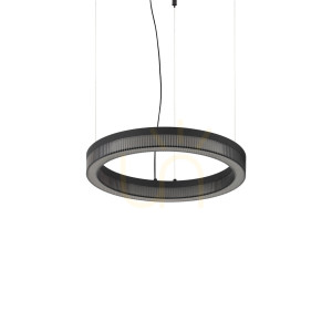 Taklampa Ideallux CROWN svart LED 21W Ø40 cm 339139